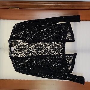 Lace cover jacket. xhilaration brand. Size xl. But more tailored fit.
